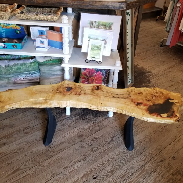 Flaming Box Elder Bench