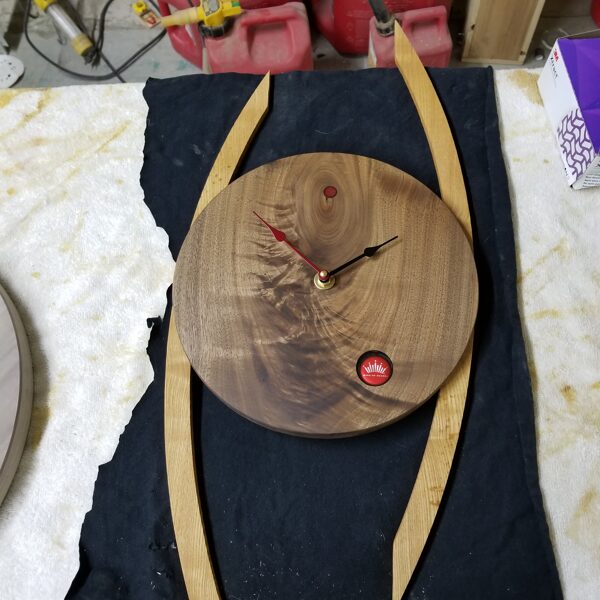 Walnut and Ash clock