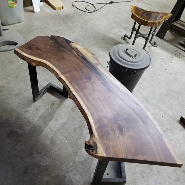 Black walnut bench